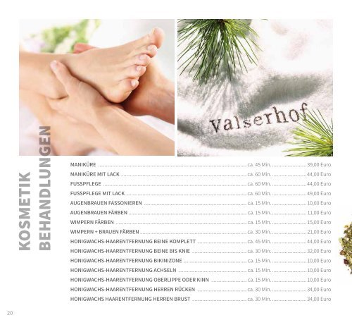 Beautykatalog Valserhof