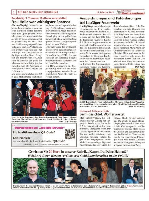 Dübener Wochenspiegel - Ausgabe 04 - 27-02_2013
