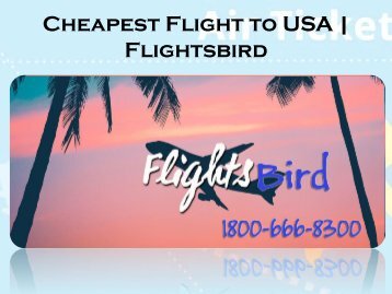 Get Cheapest Flight to USA @Flightsbird