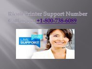 +1-800-738-6089  Ricoh Printer Support Number