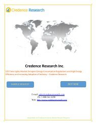 LED Tube Lights Market Stringent Energy Consumption Regulations and High Energy Efficiency are Increasing Adoption of Industry – Credence Research