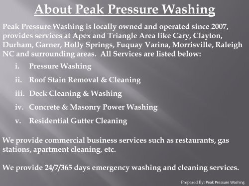 How to Concrete Power Washing by Peak Pressure Washing