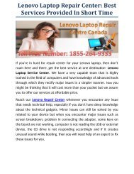 Lenovo Laptop Repair Centre Best Services Provided In Short Time