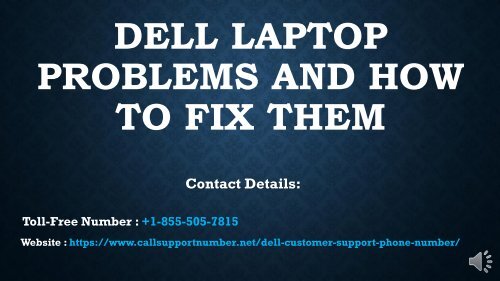 Looking for Dell Customer Support Number? +1-855-505-7815