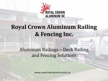 Aluminum Railings – Deck Railing and Fencing Solutions