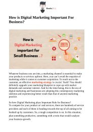 How Digital Marketing Important for Small business ?