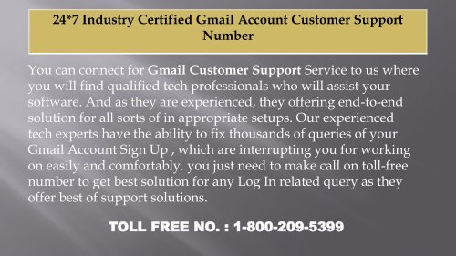  Gmail Sign Up/Register, Dial 1-800-209-5399