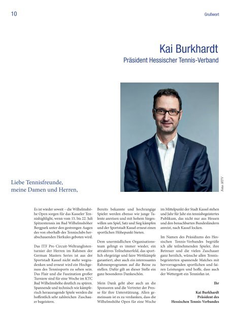 Wilhelmshöhe Open - Turnier-Magazin 2018