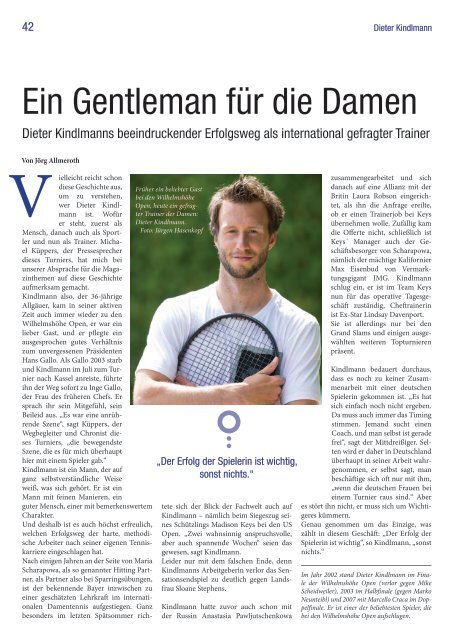 Wilhelmshöhe Open - Turnier-Magazin 2018