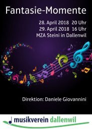Konzertprogramm Jahreskonzert 2018