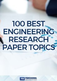 100 Engineering Research Paper Topics