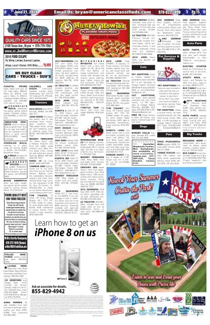 American Classifieds/Thrifty Nickel  June 21st Edition Bryan/College Station