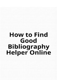 How to Find Good Bibliography Helper Online