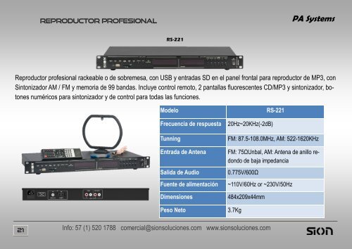 Catalogo SION 2017