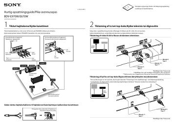 Sony BDV-E970W - BDV-E970W Guide de mise en route Danois