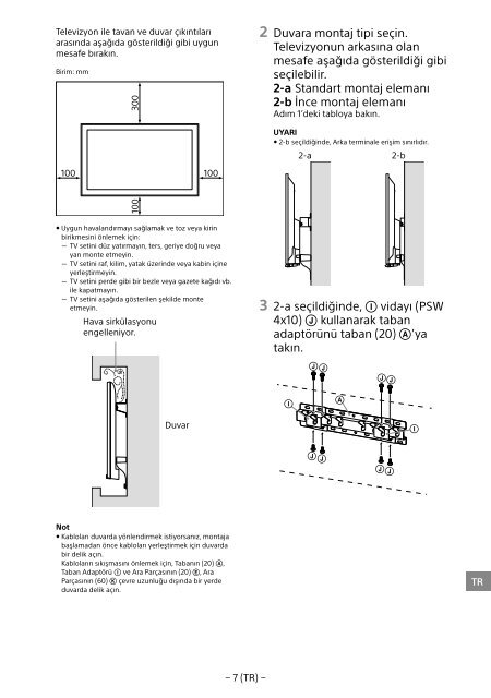 Sony KDL-40R480B - KDL-40R480B Informazioni sulla staffa per montaggio a parete