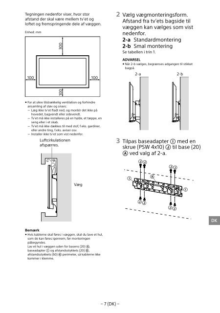 Sony KDL-40R480B - KDL-40R480B Informazioni sulla staffa per montaggio a parete Estone