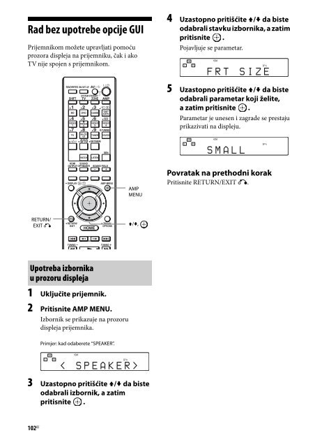 Sony STR-DA2800ES - STR-DA2800ES Mode d'emploi Bosniaque