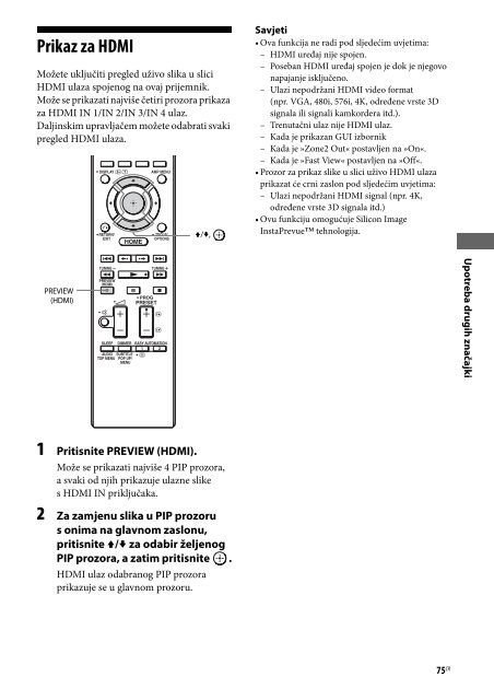 Sony STR-DA2800ES - STR-DA2800ES Mode d'emploi Croate