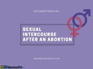 SEXUAL INTERCOURSE AFTER AN ABORTION
