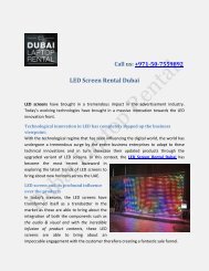 LED Screen Rental Dubai