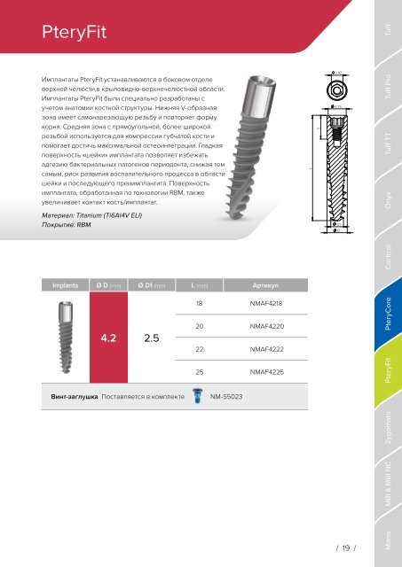 Noris Medical Dental Implants Product Catalog 2018 3 Russian