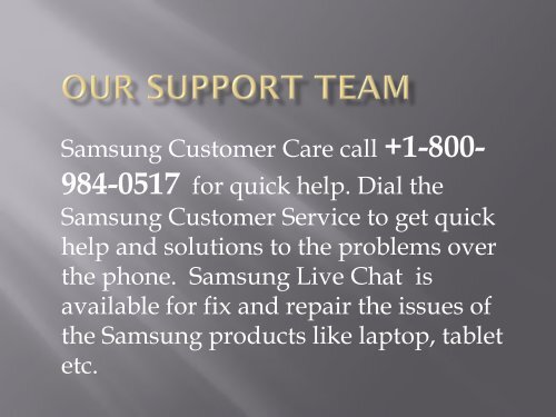 samsung support number pdf