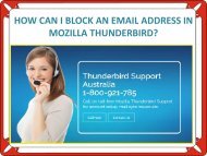 HOW CAN I BLOCK AN EMAIL ADDRESS IN MOZILLA THUNDERBIRD