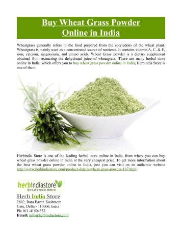 Buy Wheat Grass Powder Online in India