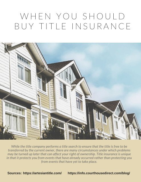 do i need to buy title insurance