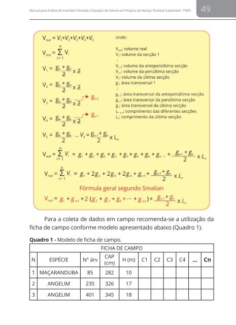 Manual para análise de inventário Florestal COM CAPA