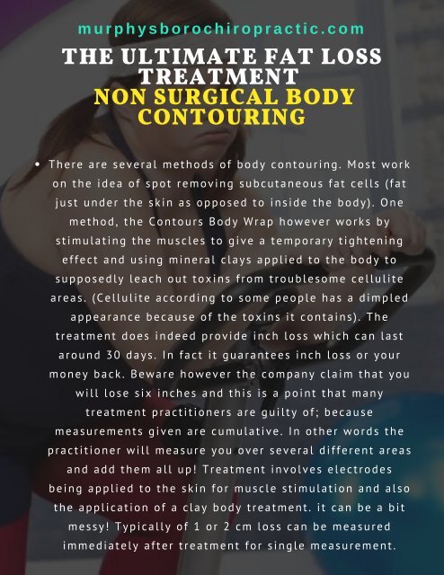 The Ultimate Fat Loss Treatment - Non Surgical Body Contouring