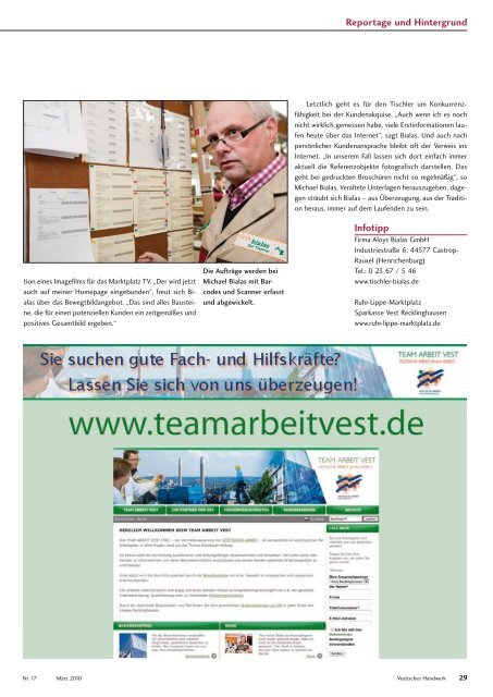 Vestisches - Das Magazin der Kreishandwerkerschaft Recklinghausen