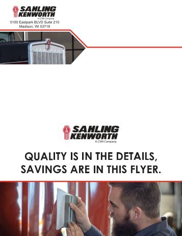 Sahling Kenworth Regional Truck Parts Flyer