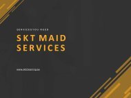 Full & Part Time Maids Services Dubai | SKT Cleaning