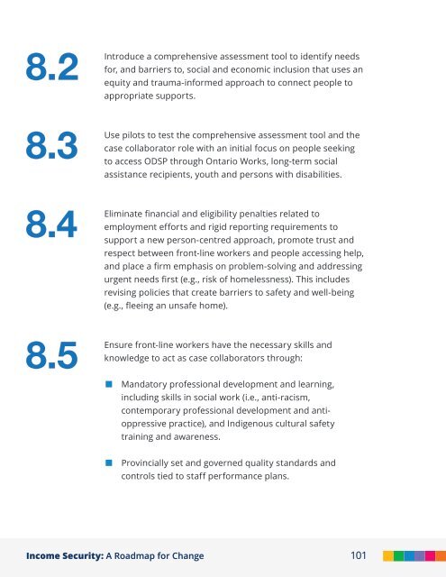 Income Security: A Roadmap for Change