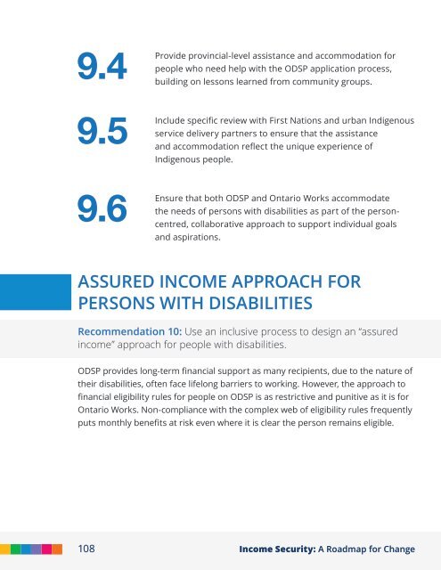 Income Security: A Roadmap for Change