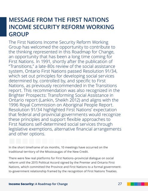 Income Security: A Roadmap for Change
