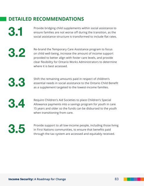 Income Security: A Roadmap for Change