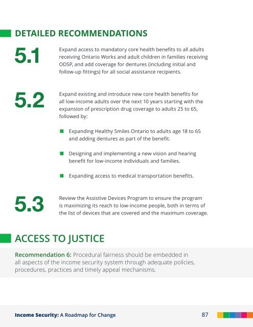 Income Security: A Roadmap for Change