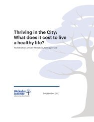 Thriving in the City: What does it cost to live a healthy life?