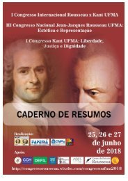 Caderno de Resumos Congresso Rousseau x Kant