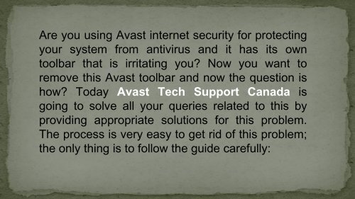 How to Remove Toolbar of AVAST Security Antivirus?