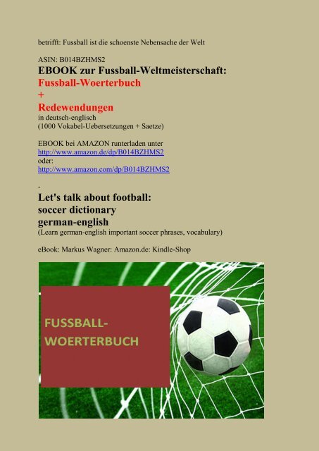 Learn German Fussball Soccer Vocabulary