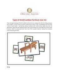 Types of Amish outdoor furniture near me