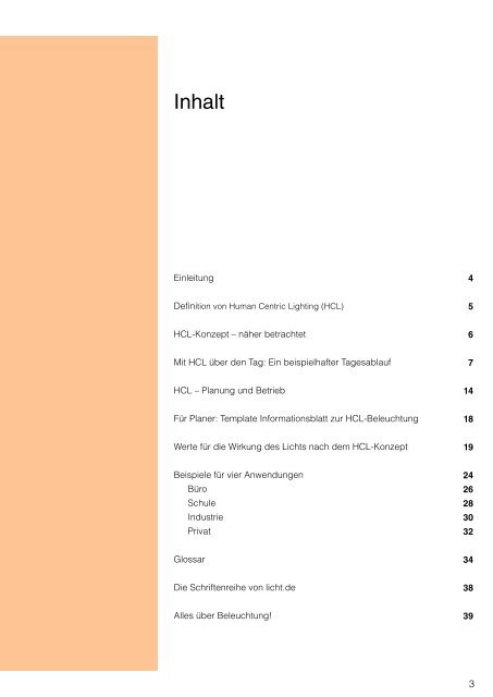 licht.wissen 21 „Leitfaden Human Centric Lighting (HCL)"