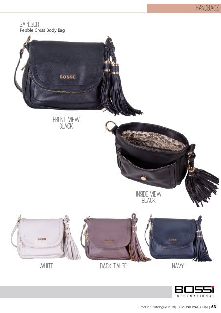 Bossi International Handbag Catalogue 2018