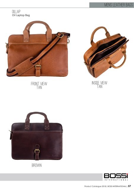 Bossi International Mens Leather Bags Catalogue 2018