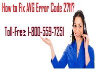 Call 1-800-559-7251 To Fix AVG Error Code 2711 