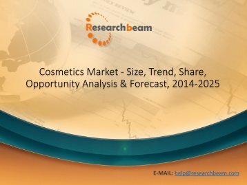 Cosmetics Market - Size, Trend, Share, Opportunity Analysis & Forecast, 2014-2025